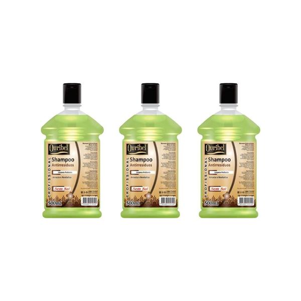 Imagem de Shampoo Ouribel Antiresiduos 500Ml - Kit C/3Un