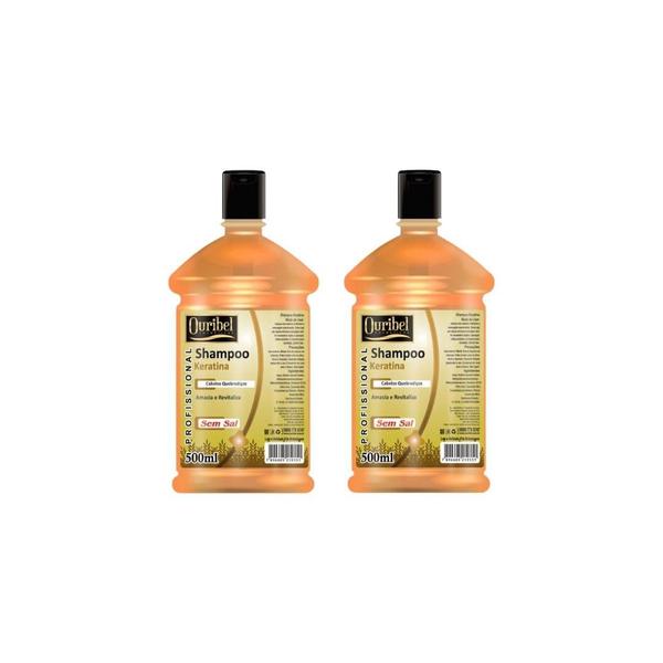 Imagem de Shampoo Ouribel Keratina 500Ml - Kit C/2Un