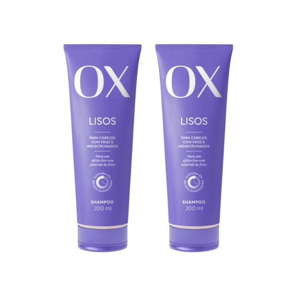 Imagem de Shampoo Ox 200Ml Lisos - Kit Com 2Un