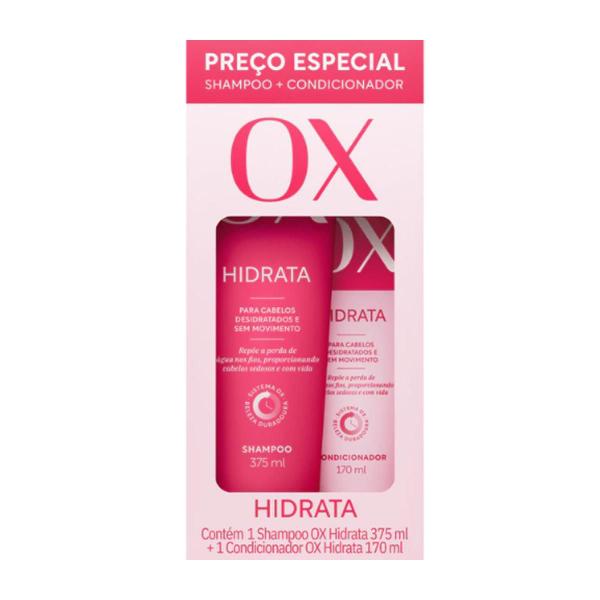 Imagem de Shampoo Ox Hidrata 375Ml + Condicionador Ox Hidrata 170Ml Ox