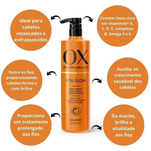 Imagem de Shampoo Ox Mari Maria Vita Glow - Nutrição+Crescimento