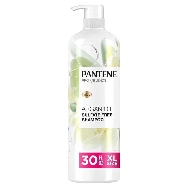 Imagem de Shampoo Pantene Sulfate Free Argan Oil 880ml para cabelos secos e danificados