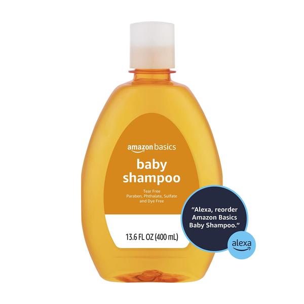 Imagem de Shampoo para bebês Amazon Basics, sem lágrimas, 400 ml, pacote com 4