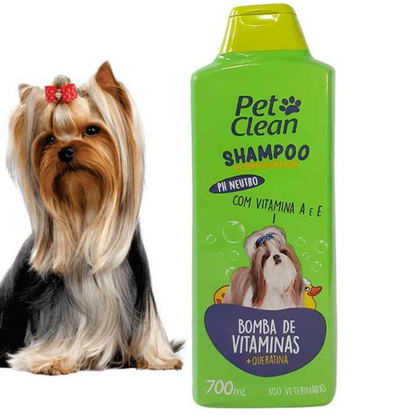 Imagem de Shampoo Pet Clean Bomba de Vitamina Cães Cachorros Pet 700ml