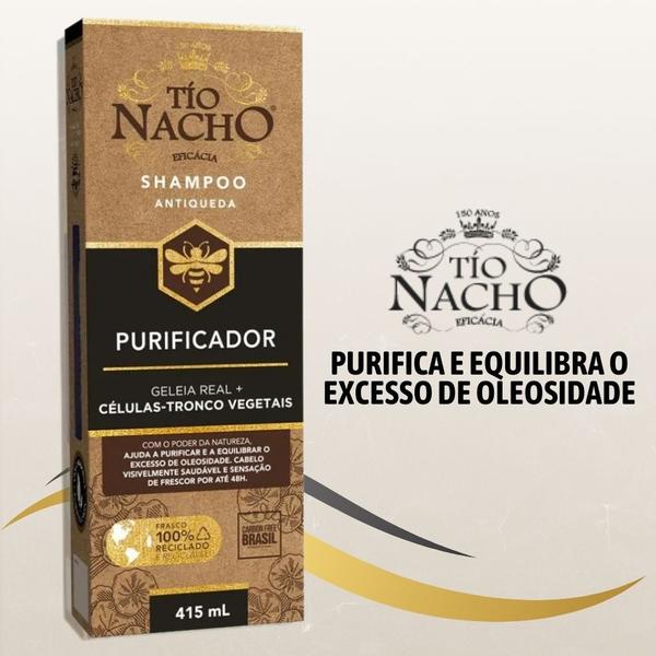 Imagem de Shampoo PURIFICADOR Antioleosidade Antiqueda Tio Nacho 415ml