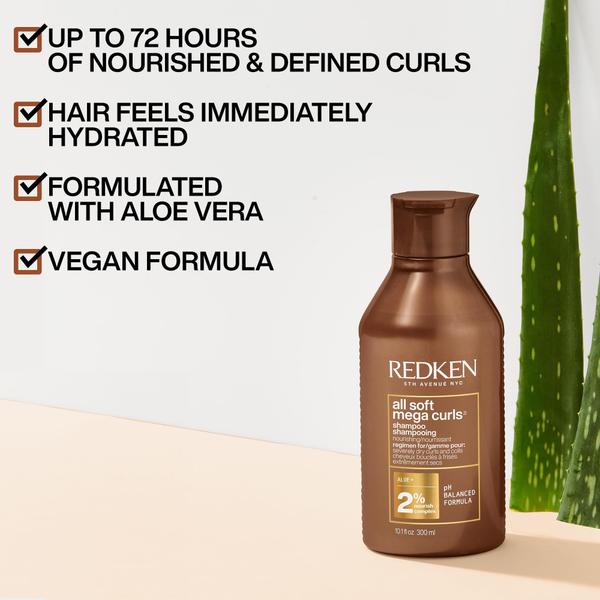 Imagem de Shampoo Redken All Soft Mega Curls sem sulfato 300 ml