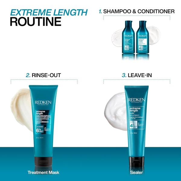 Imagem de Shampoo Redken Extreme Length para o crescimento do cabelo 1L