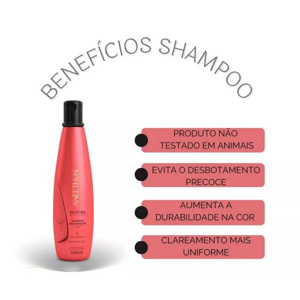 Imagem de Shampoo Restaurador Linha Restore System Aneethun 300ml