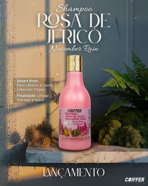 Shampoo rosa de jericó november rain coiffer 300ml - Kit de