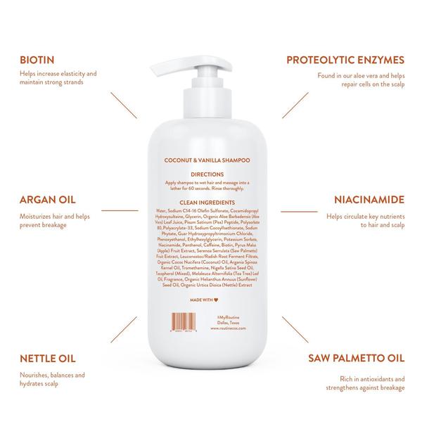 Imagem de Shampoo Routine Wellness, antiadelgaçante, biotina, bloqueador de DHT, 414 ml