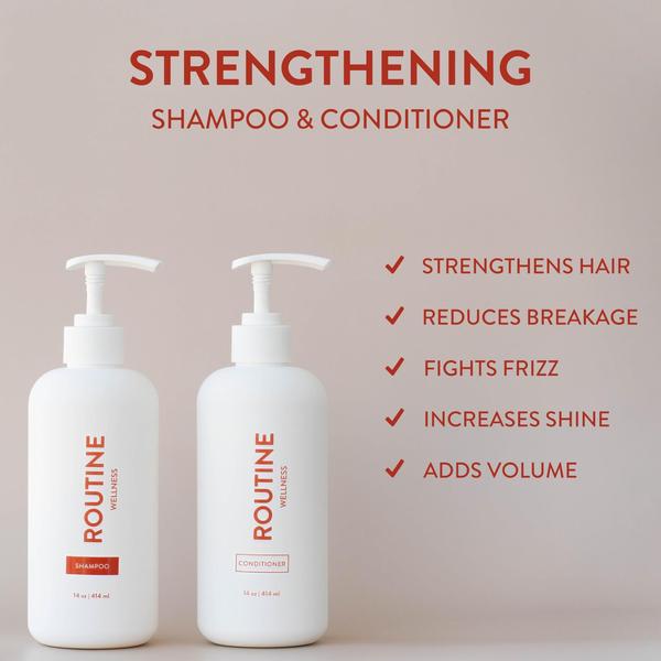 Imagem de Shampoo Routine Wellness, antiadelgaçante, biotina, bloqueador de DHT, 414 ml