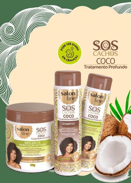 Imagem de Shampoo S.O.S. Cachos Coco Tratamento Profundo - Salon Line