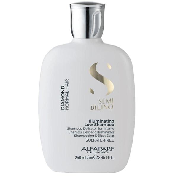 Imagem de Shampoo Semi Di Lino Diamond Alfaparf 250ml Limpeza Suave Hidratação Brilho Extremo Maciez e Maleabilidade