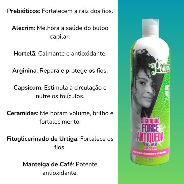 Imagem de Shampoo Soul Power Antiqueda Force Wash 315ml