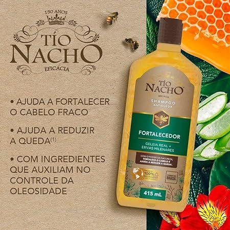 Imagem de Shampoo Tio Nacho Fortalecedor Ervas Milenares 415ml