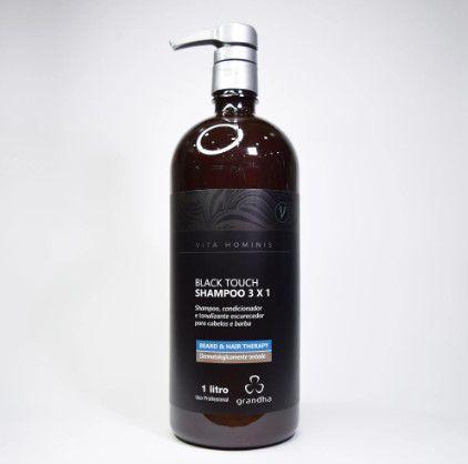 Imagem de Shampoo Tonalizante Vita Hominis Black Touch 3x1 1L