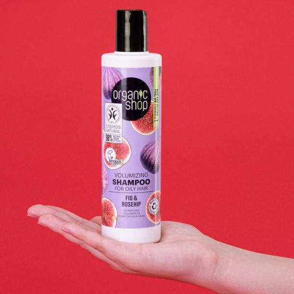 Imagem de Shampoo Vegano Rosa Mosqueta e Figo Organic Shop 280ml