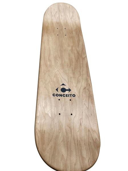 Imagem de Shape maple c decks skate preto logo amarelo folha vermelha 8.00"