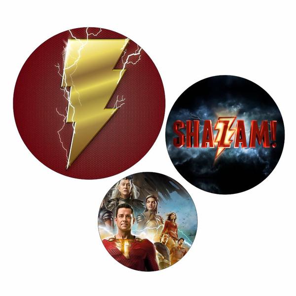 Imagem de Shazam Super Herói Kit 2 Baleiros 8 Displays de Mesa