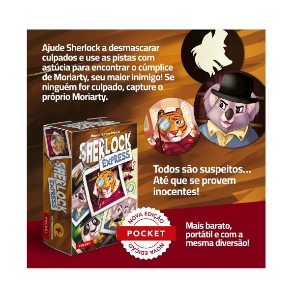 Imagem de Sherlock Express (Pocket) - Jogo de Cartas - Papergames