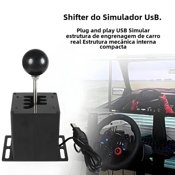 Imagem de Shifter de Marchas para Simulação de Corrida - Compatível com Logitech G27/G29/G25/G920 e Thrustmaster T300rs/gt