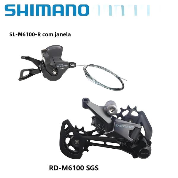 Imagem de Shifter Shimano Deore SL-M6100 - 12 Velocidades - Desviador Traseiro Direito para Bicicleta