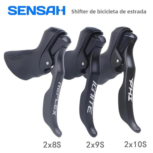 Imagem de Shifters Sensah 2x7/8/9/10 velocidades para Bicicleta de Estrada - Compatível com Shimano