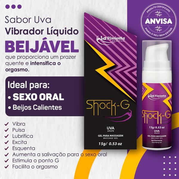 Imagem de SHOCK GIN - Excitantes elétricos beijáveis do ponto-G - Air Less 15g