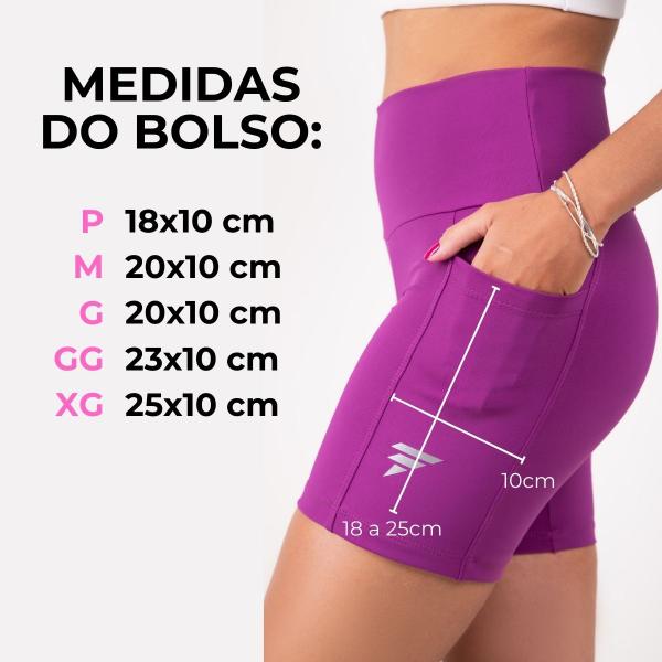 Imagem de Short Academia Feminino Fitness com Bolso de Compressão Bermuda Feminino Corrida