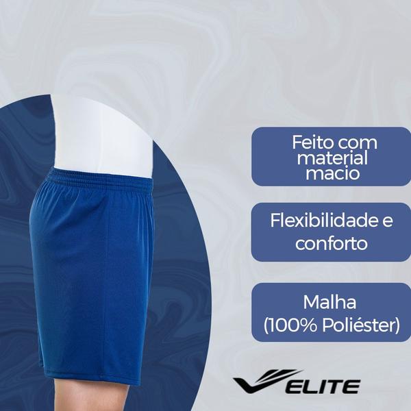 Imagem de Short Básico Adulto Masculino Com Elástico Modelo Esportivo Tamanhos Grandes EG1 Ao EG6 Plus Size