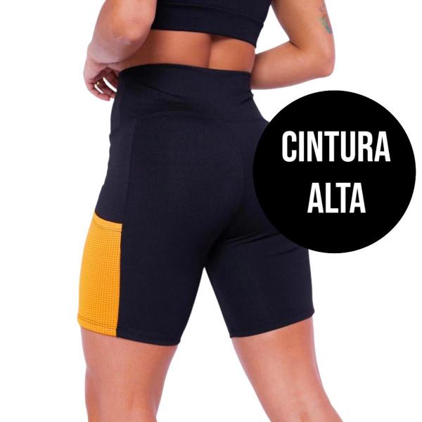 Imagem de Short Bermuda Leg Legging COM BOLSOS Suplex Fitness Academia Feminino 665