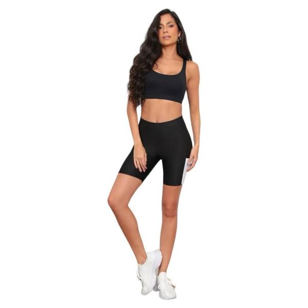 Imagem de Short Bermuda Leg Legging COM BOLSOS Suplex Fitness Academia Feminino 665