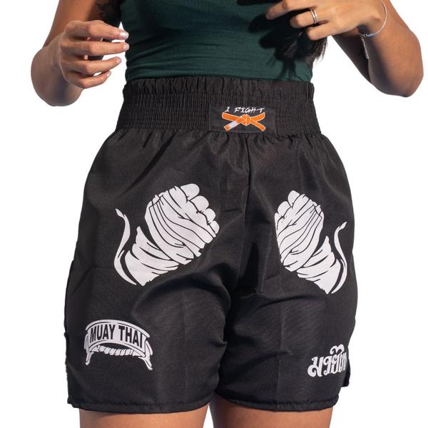 Imagem de Short Calção Feminino Muay Thai Boxe Luta Oficial 1 Fit