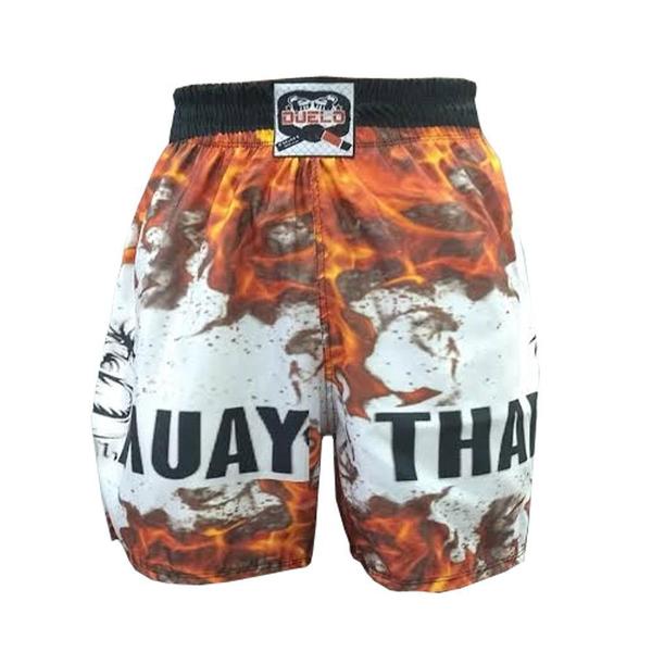 Imagem de Short Calcao Muay Thai Fire -  Preto/Branco - Duelo Fight