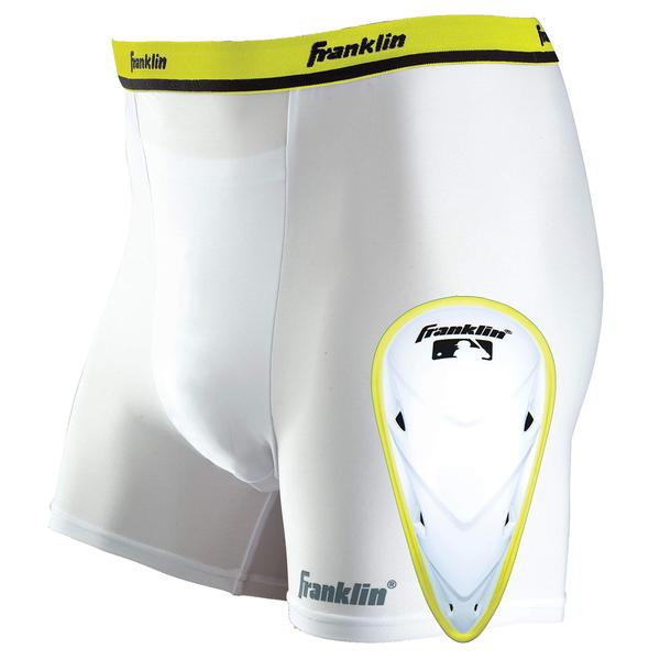 Imagem de Short de compressão com copo Franklin Sports Adult White M