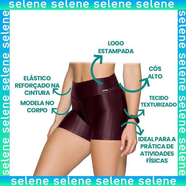 Imagem de Short Efeito 3D Selene Esportivo Básico Feminino