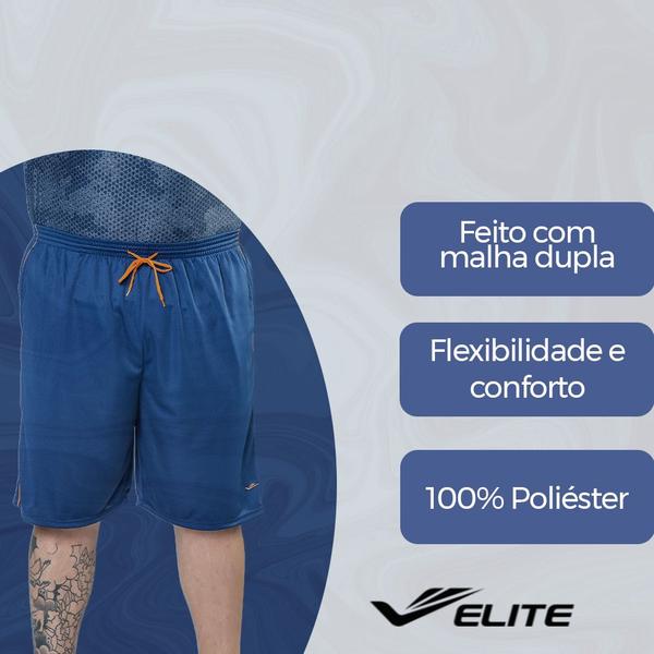 Imagem de Short Esportivo Com Bolso Masculino Adulto Calção Plus Size Tamanho Grande