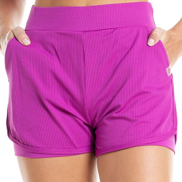 Imagem de Short Feminino Estilo do Corpo Duplo Dry Roxo