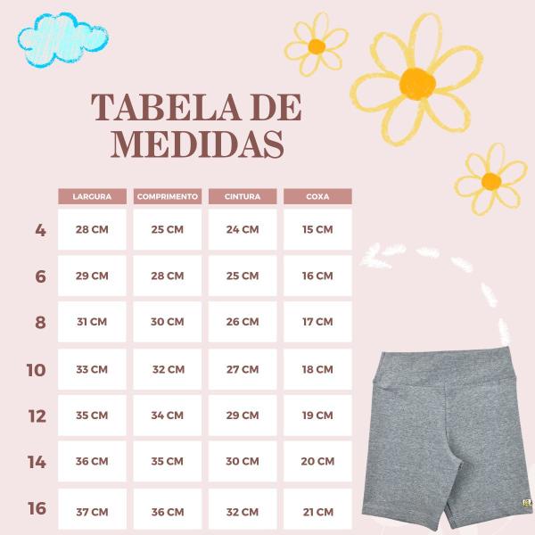 Imagem de Short Infantil Menina Bermuda Ciclista Casual Esportiva