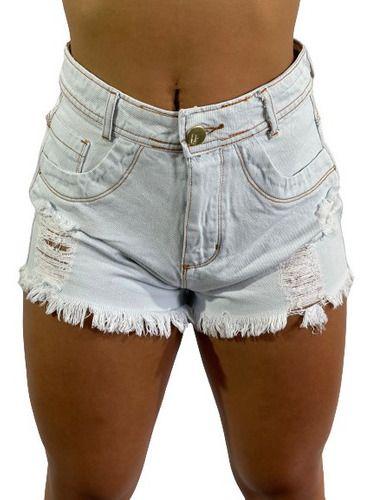 Imagem de Short Jeans Desfiado Cintura Alta Feminino C37