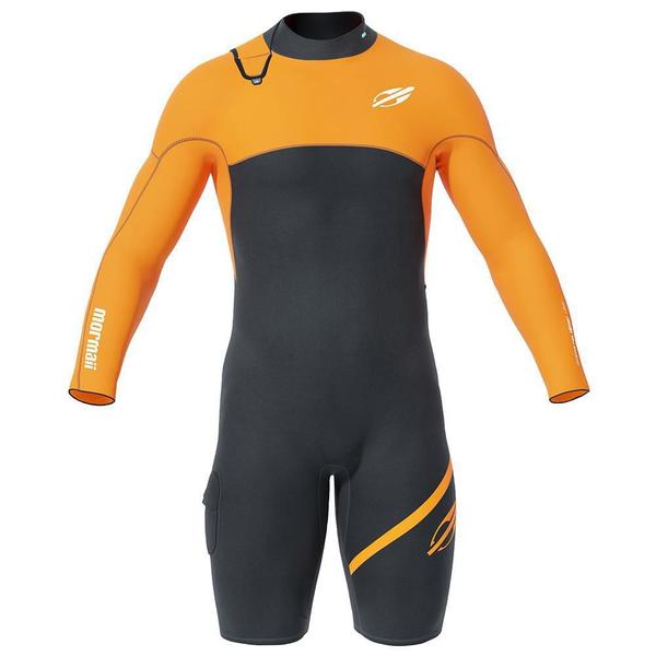 Imagem de Short John Mormaii ML 1mm Flexxxa Pro Uv-Suit Preto/Laranja