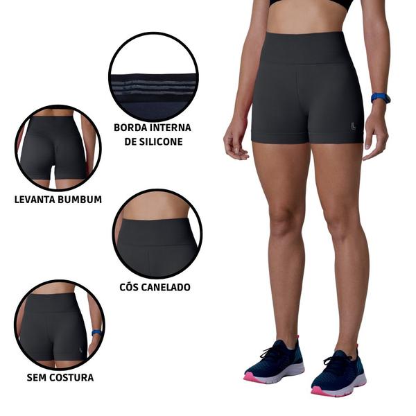 Imagem de Short Levanta Bumbum Up Feminino Adulto Sport Fitness Academia Sem Costura Lupo