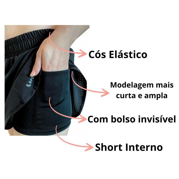 Imagem de Short Lupo Feminino Duplo AF Running - Ideal para Esportes, Corrida e Treinos com Bolso