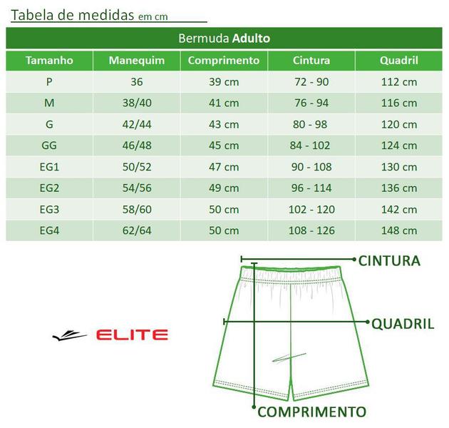 Imagem de Short Masculino Calção Futebol Bermuda Adulto Academia Musculação Plus Size Original Elite