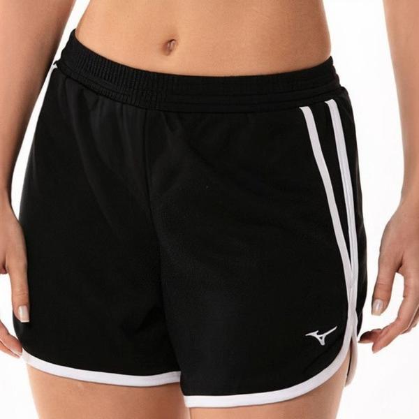 Imagem de Short Mizuno Heritage Preto e Branco - Feminino