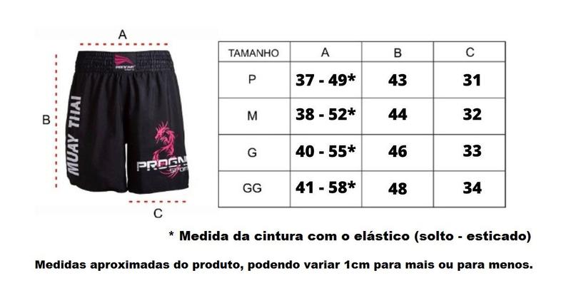 Imagem de Short Muay Thai Calção Bermuda Masculino Luta Progne