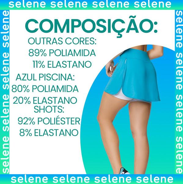 Imagem de Short Saia Feminino Fitness Academia Esportes Selene