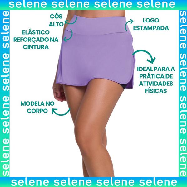 Imagem de Short Saia Fitness Selene Feminino Para Academia Esportes Atividades Físicas