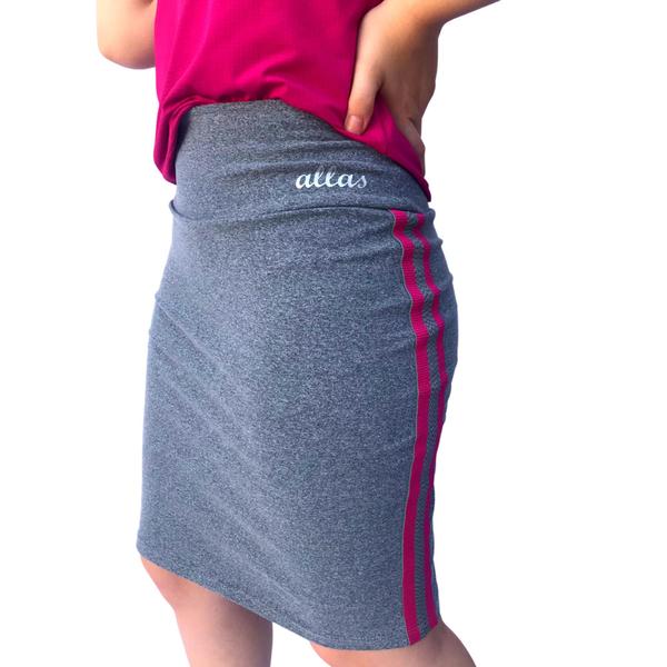 Short Saia justa mescla Fitness Alta Compressão Poliamida Roupa