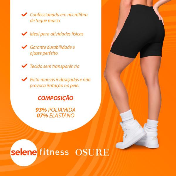 Imagem de Short Selene Microfibra Sem Costura Leg Legging Sem Transparência Bermuda Fitness Academia Corrida